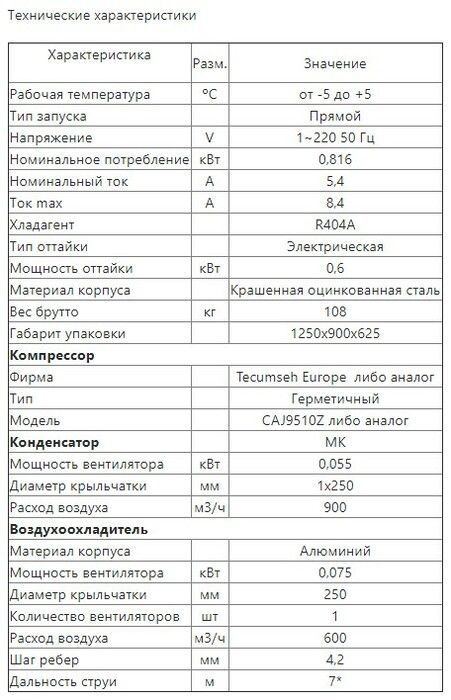 Сплит-система среднетемпературная Intercold МСМ 115 FT (опция -30°С)  - фото 8